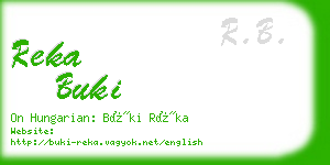 reka buki business card